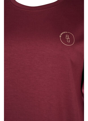 Blockfärgad sweatshirt, Red Mahogany/Rose B, Packshot image number 2
