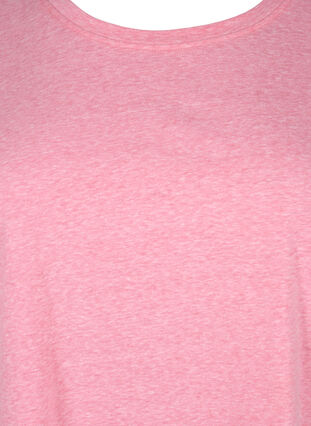 Melerad t-shirt med korta ärmar, Strawberry Pink Mel., Packshot image number 2