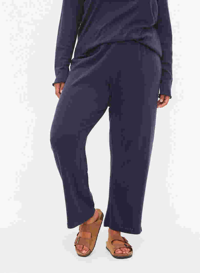 Pyjamasbyxor i bomull med mönster, Navy Blazer, Model image number 2