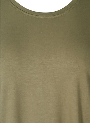 T-shirt i viskosmix med rund hals, Deep Lichen Green, Packshot image number 2