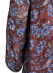 Midikl&auml;nning med blommigt m&ouml;nster och volangkant, Brun, Packshot image number 3