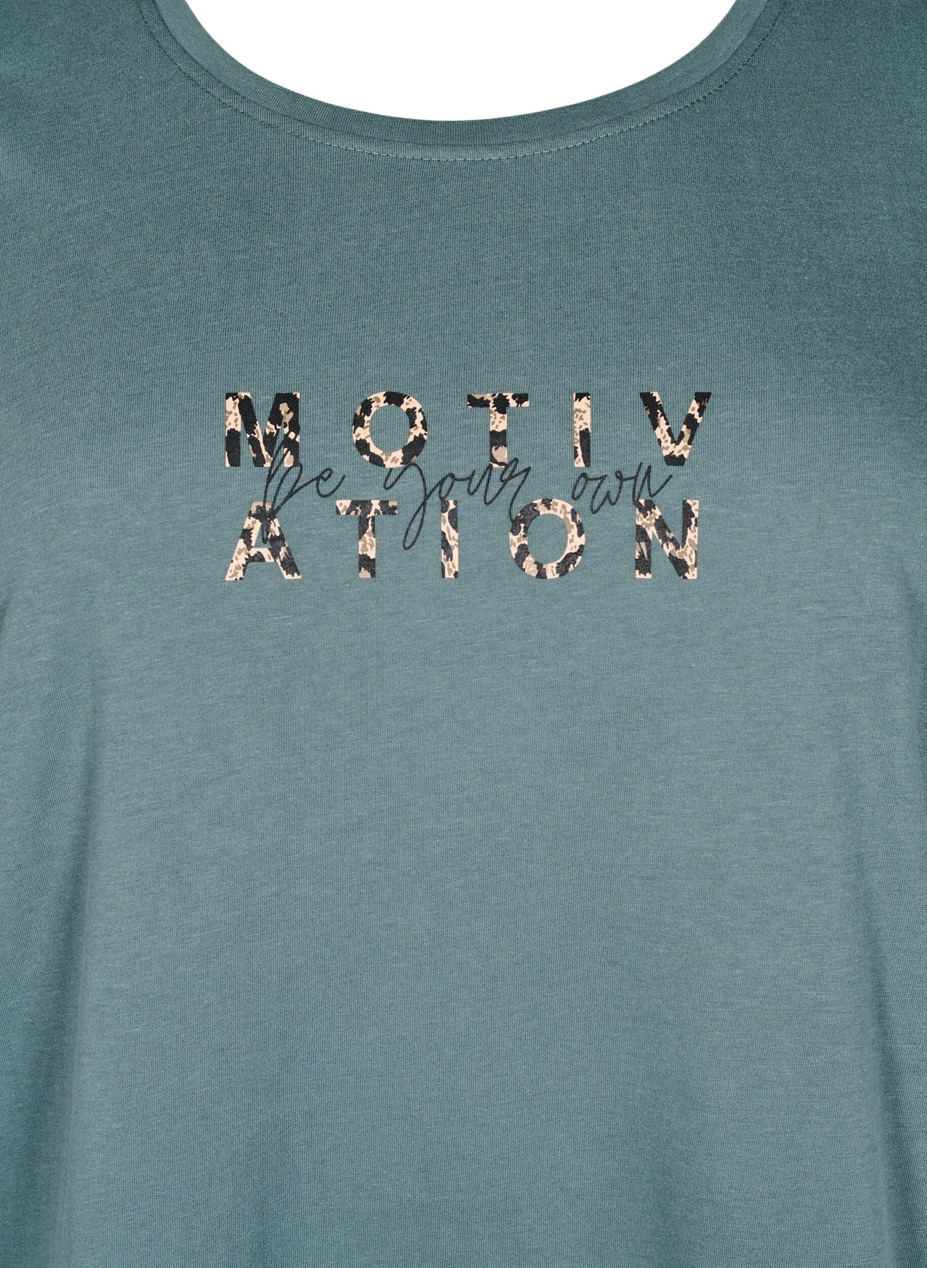 Zizzi FLASH - T-shirt med tryck, Gr&ouml;n, Packshot image number 2