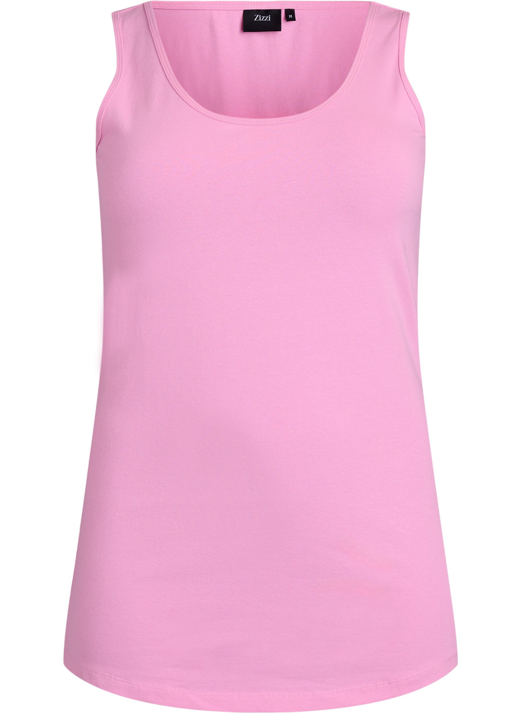ZizziSolid f&auml;rg bas topp i bomull, Rosa, Packshot image number 0