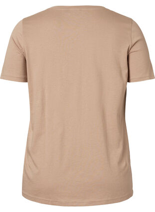 T-shirt i bomull med rund hals och tryck, Natural FACE, Packshot image number 1