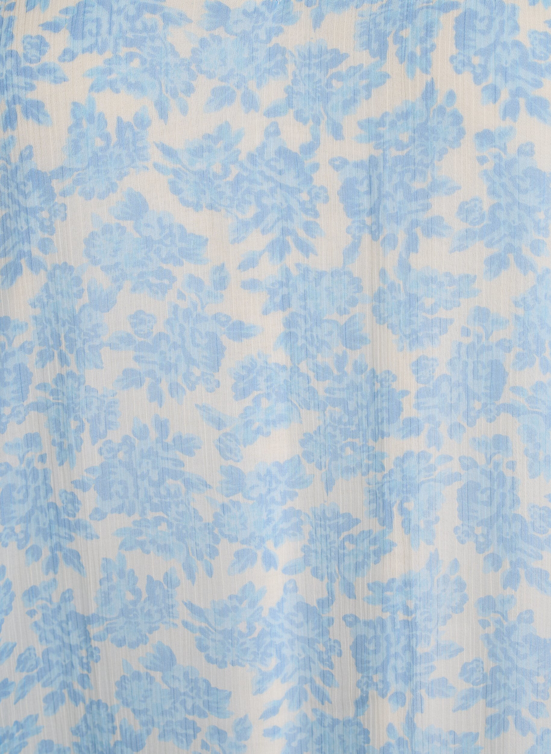 Zizzi Kort kl&auml;nning i chiffong med virkade detaljer, Bl&aring;, Packshot image number 2