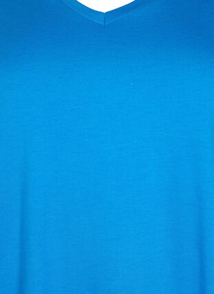 A-linjeskuren t-shirt med korta ärmar, French Blue, Packshot image number 2