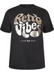 T-shirt i ekologisk bomull med grafiskt tryck, Svart, Packshot image number 0