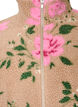 Blommig fleecejacka med h&ouml;g krage och dragkedja, Beige, Packshot image number 2
