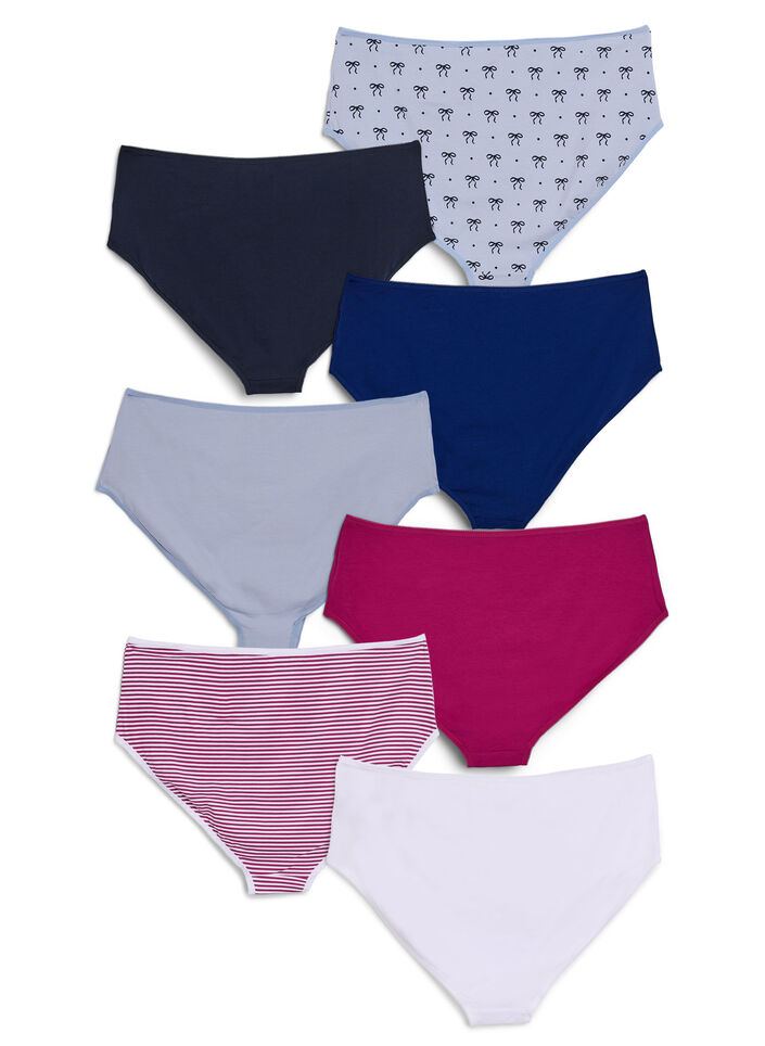 7-pack trosor med normal midja, Bl&aring;, Packshot image number 1