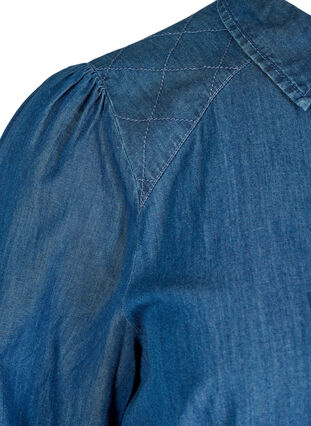 Jeanstunika i bomull med 3/4 ärmar, Blue, Packshot image number 2