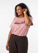 T-shirt med tryck, Rosa, Model image number 0