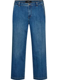 Wide fit Myra-jeans med h&ouml;g midja, Bl&aring;