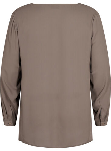 Enfärgad skjorta med V-ringning, Falcon, Packshot image number 1