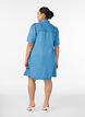 Jeanskl&auml;nning i lyocell med knappar och korta &auml;rmar, Bl&aring;, Model image number 2