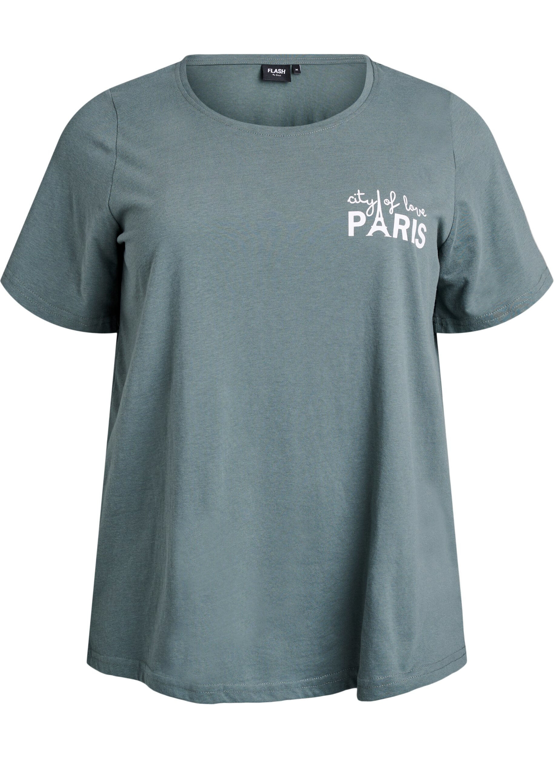 ZizziT-shirt med tryck, Gr&ouml;n, Packshot image number 0