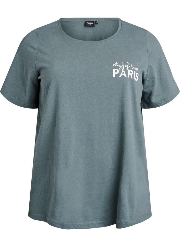 T-shirt med tryck, Gr&ouml;n, Packshot image number 0