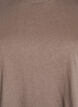 Enkel t-shirt i bomull med rund halsringning, Brun, Packshot image number 2