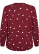 Nattlinne med tryck, R&ouml;d, Packshot image number 1