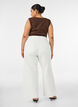 Myra jeans med h&ouml;g midja och bred passform, Vit, Model image number 1