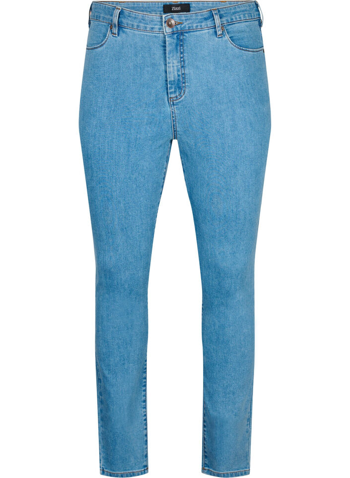 Amy jeans med h&ouml;g midja och super slim fit, Bl&aring;, Packshot image number 0