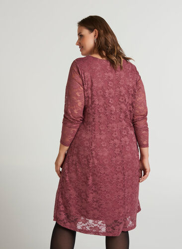 Spetsklänning, Rose Brown, Model image number 0