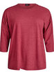Jerseyblus med 3/4-&auml;rm, R&ouml;d, Packshot image number 0