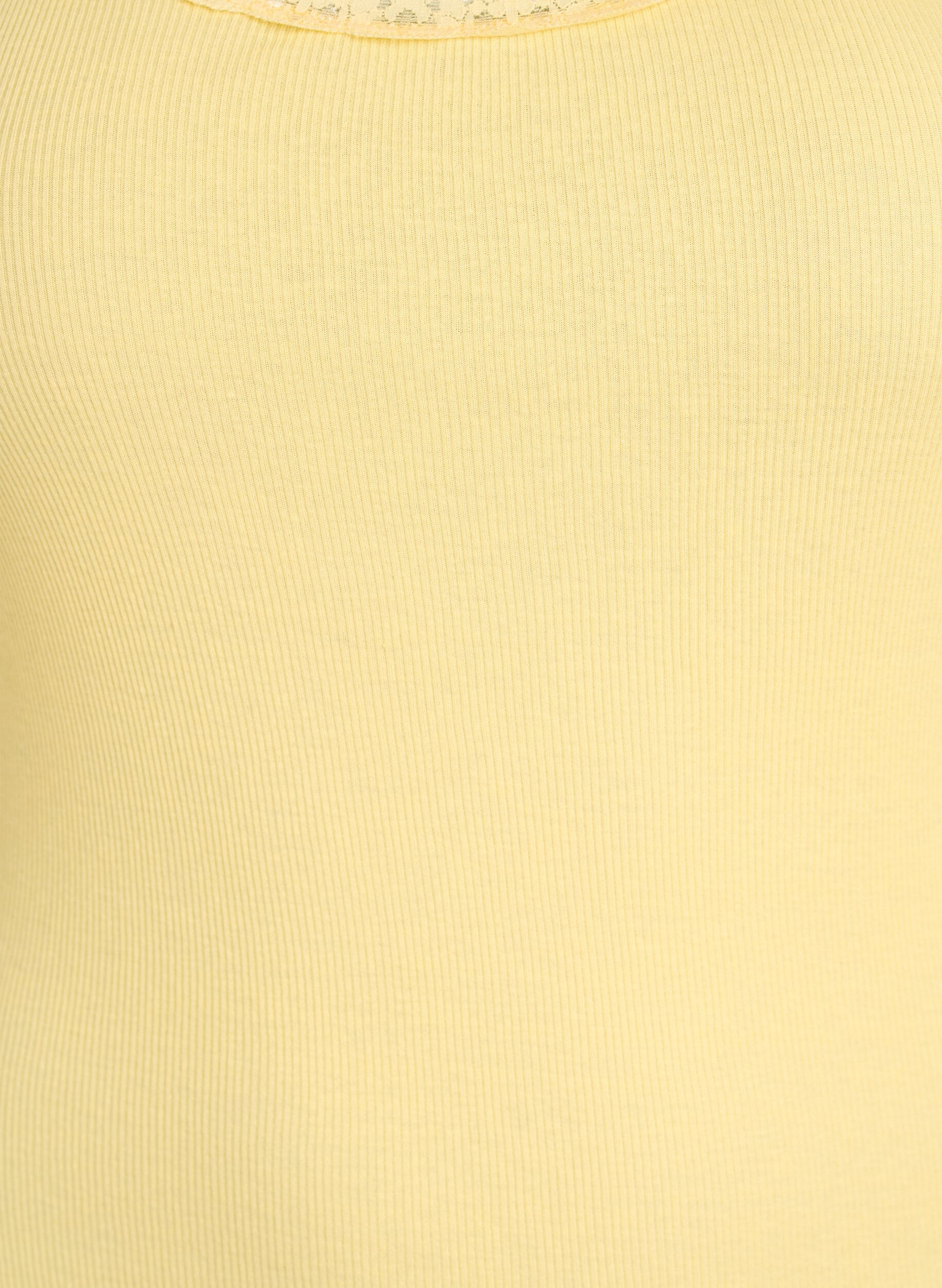 Zizzi Topp med spetskant, Gul, Packshot image number 2