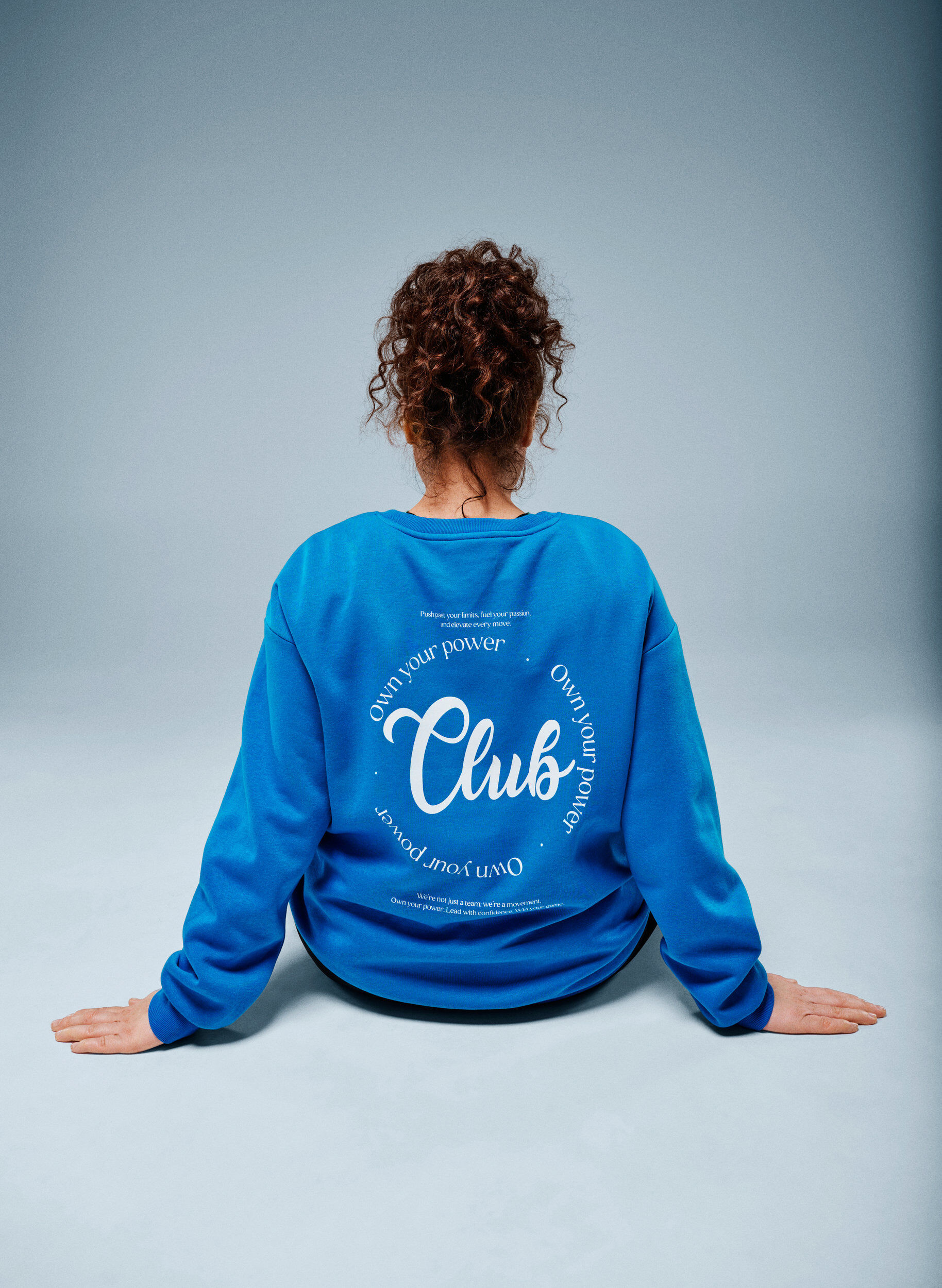 Sweatshirt med texttryck