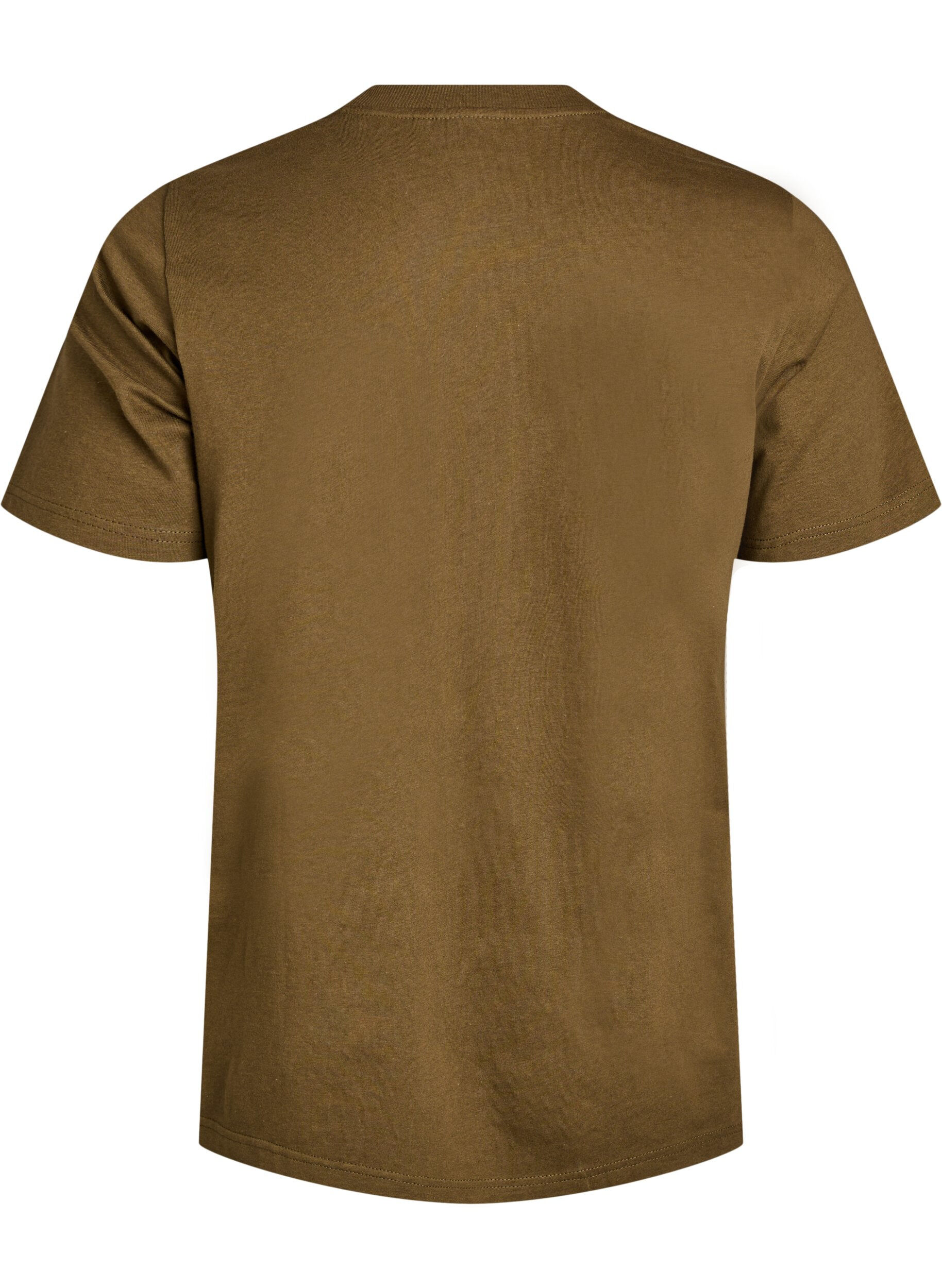ZizziEnkel t-shirt i bomull med rund halsringning, Gr&ouml;n, Packshot image number 1
