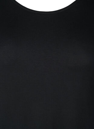 Viskosklänning med rynkade ärmar med 2/4-längd, Black, Packshot image number 2