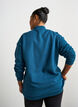 L&aring;ng sweatshirt med h&ouml;g krage och broderad text, Bl&aring;, Model image number 2