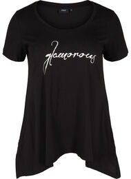 A-linjeformad t-shirt i bomull, Black GLAMOROUS