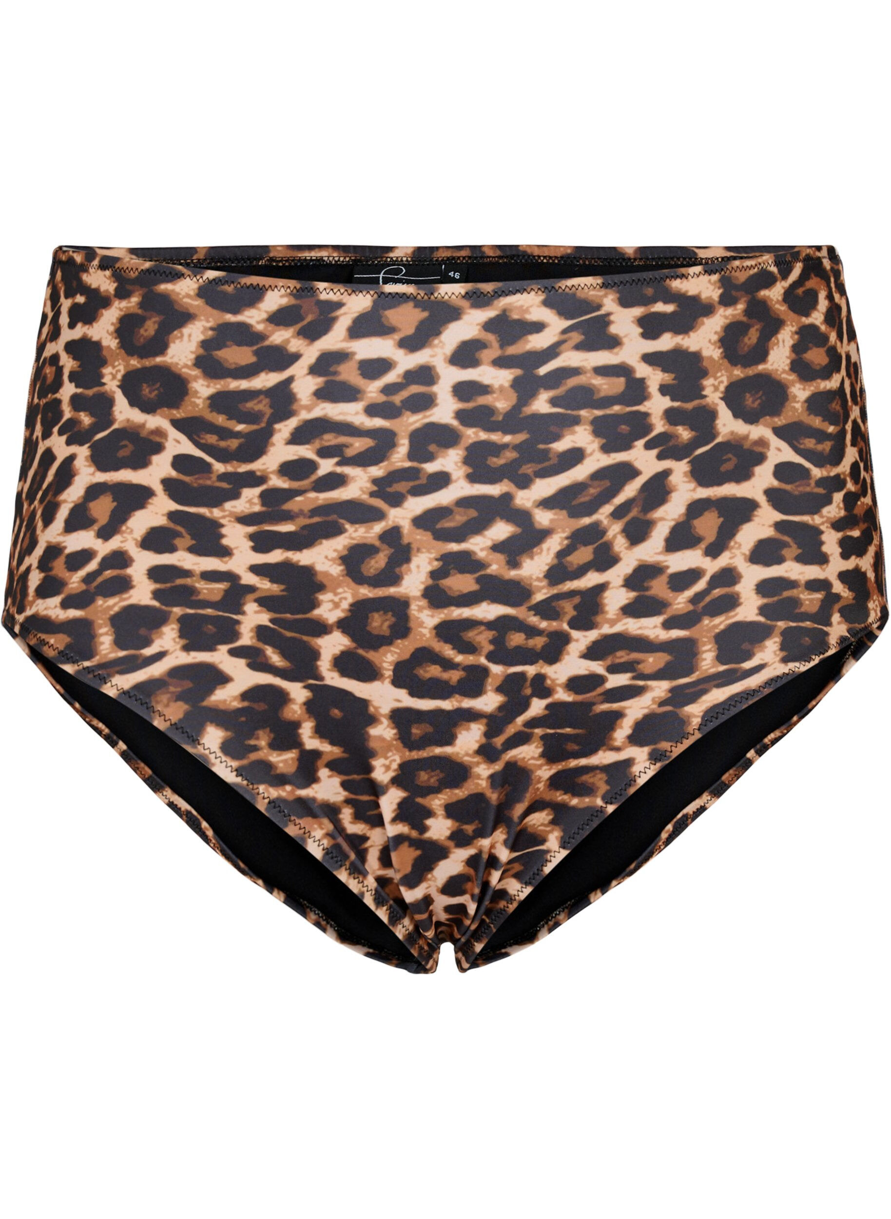 Zizzi H&ouml;g bikinitrosa med leopardtryck, Leopard Print, Packshot image number 0
