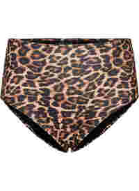 Hög bikinitrosa med leopardtryck