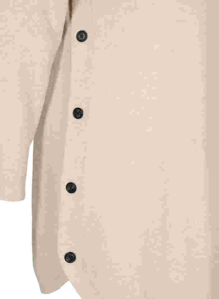 Stickad, melerad klänning med knappar, Pumice Stone Mel., Packshot image number 3