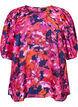 Blus med 1/2 ärm och färgstarkt tryck, Rosa, Packshot image number 0
