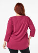 Tr&auml;ningsblus med trekvarts&auml;rm, R&ouml;d, Model image number 2