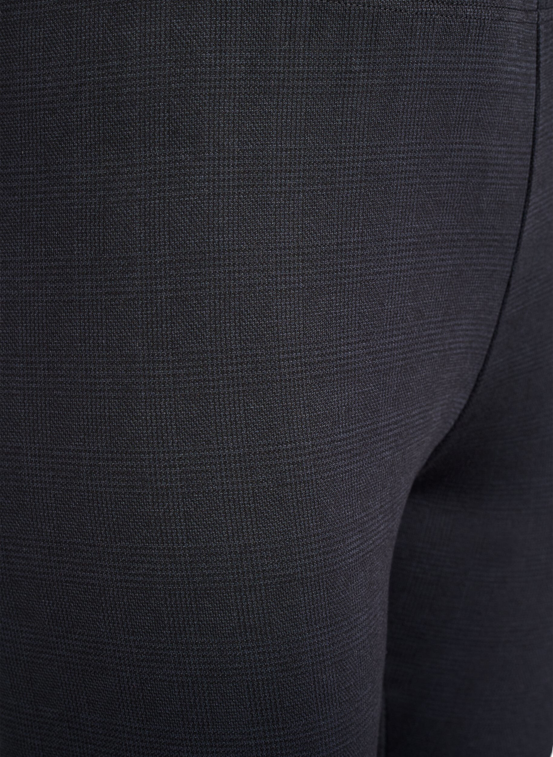 Zizzi Leggings med normal midja och m&ouml;nster, Svart, Packshot image number 2