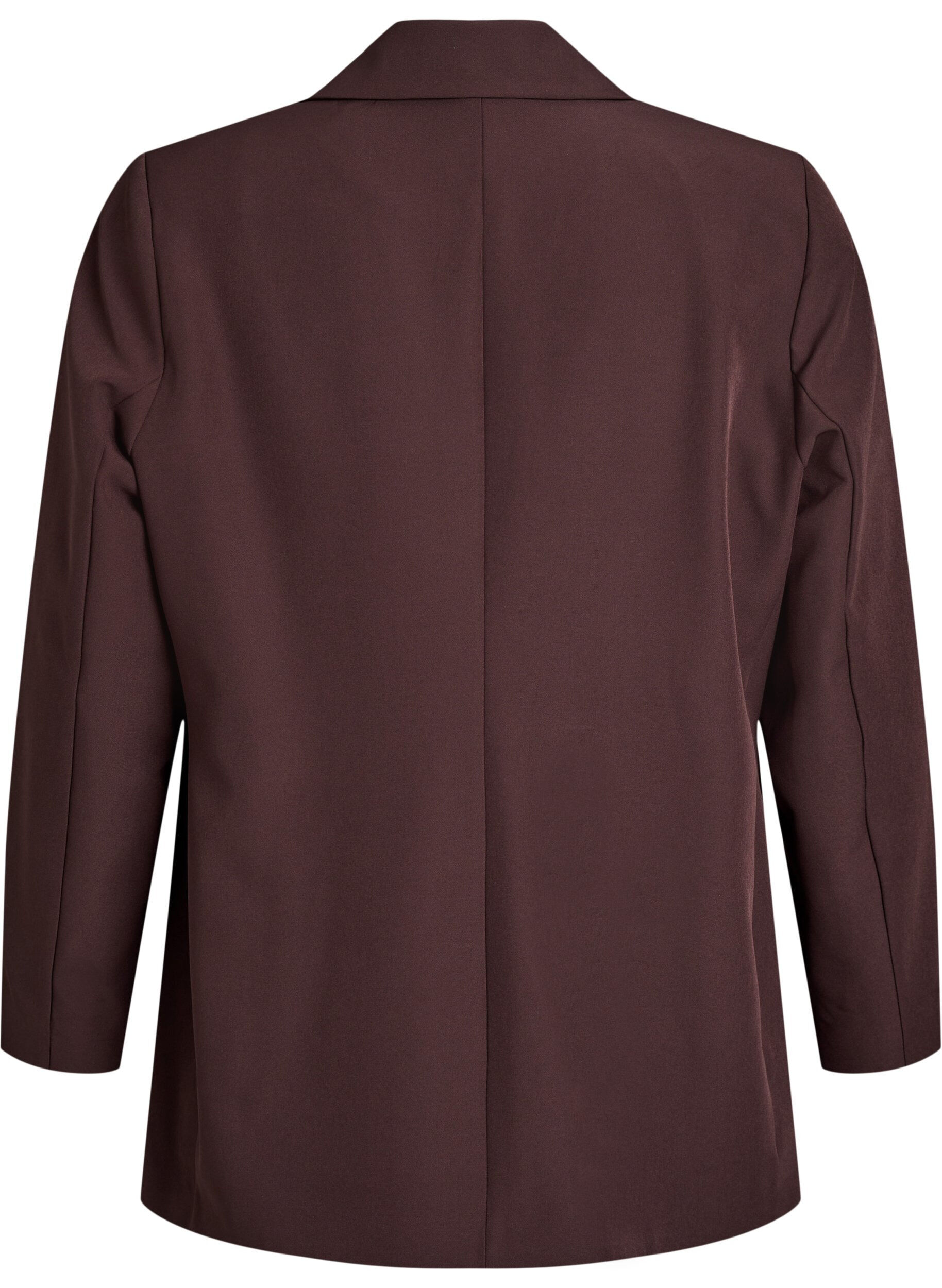 ZizziKlassisk blazer med kn&auml;ppning, Brun, Packshot image number 1