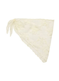 Trekantig spets&shy;sjal, Beige
