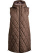 Medell&aring;ng quiltad v&auml;st med huva, Brun, Packshot image number 0