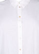 Lång skjorta i bomullsblandning med linne, Vit, Packshot image number 2