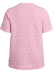T-shirt i pr&auml;glad bomullsjersey, Rosa, Packshot image number 1