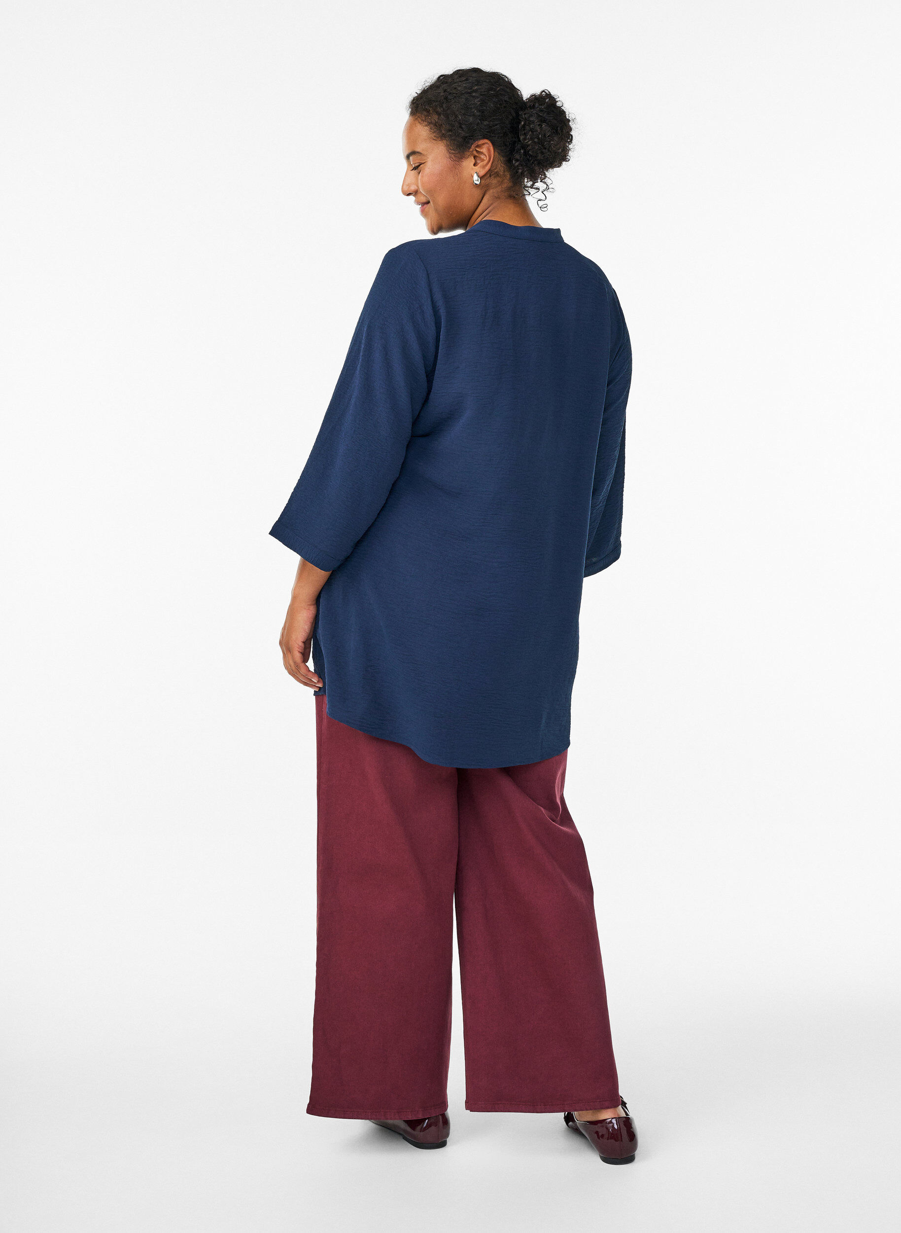 ZizziTunika med 3/4-&auml;rmar, Bl&aring;, Model image number 2