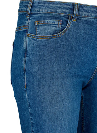 Högmidjade Gemma jeans med normal passform, Blue denim, Packshot image number 2