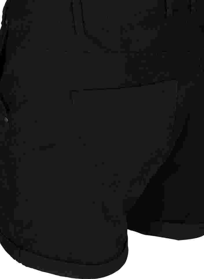 Shorts i regular fit med fickor, Black, Packshot image number 3