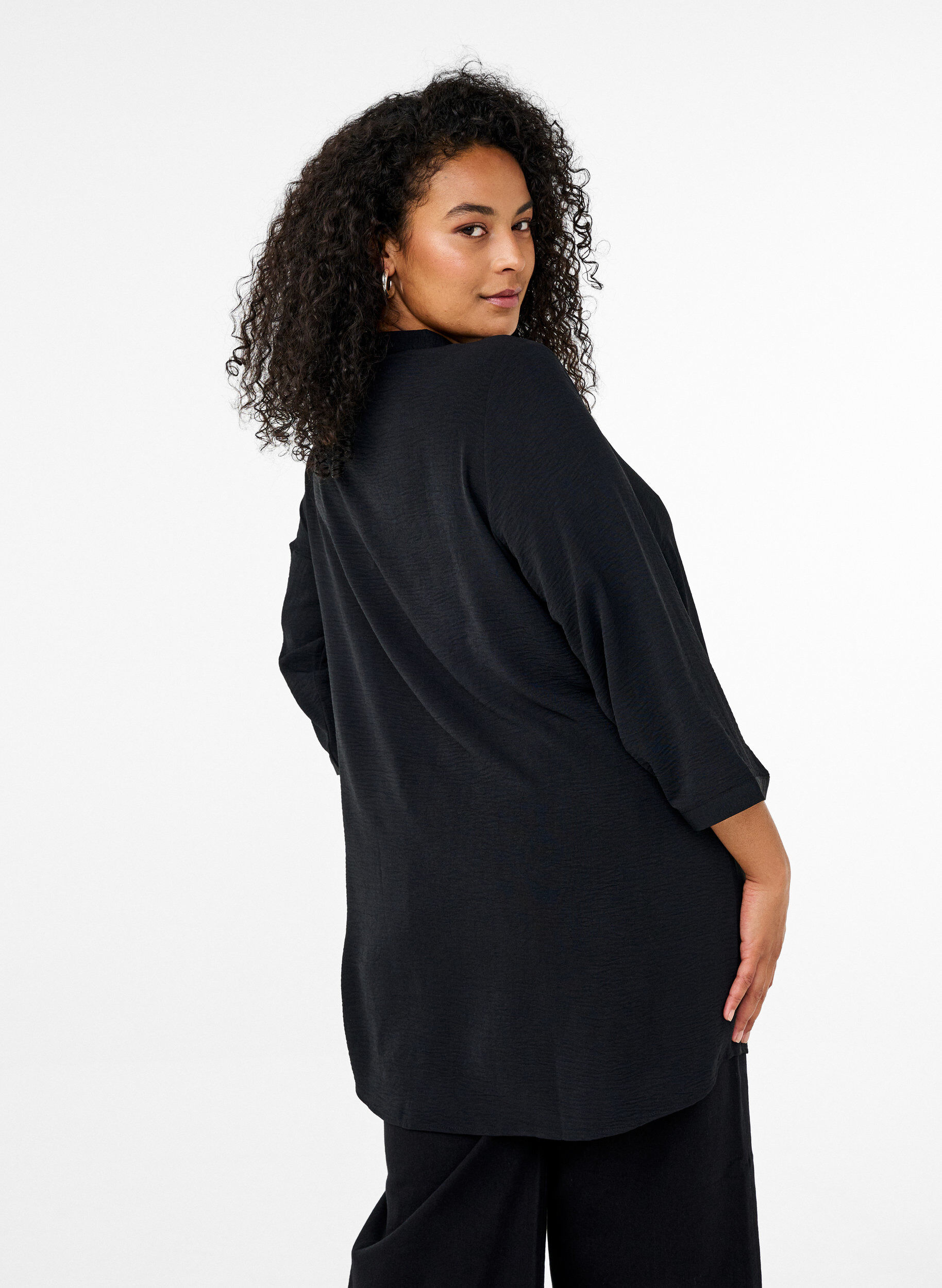 ZizziTunika med 3/4-&auml;rmar, Svart, Model image number 2