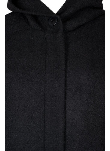 A-linjeformad kappa med huva, Black, Packshot image number 2