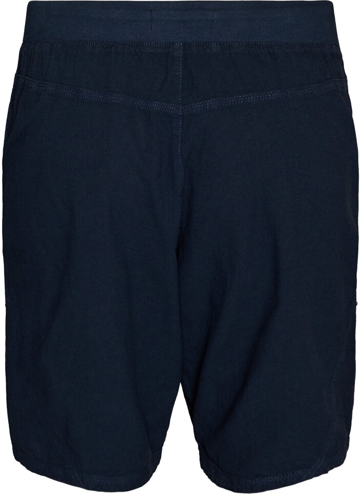 L&ouml;sa shorts i bomull med fickor, Bl&aring;, Packshot image number 1