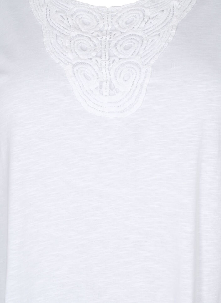 Ärmlös topp i bomull, Bright White, Packshot image number 2